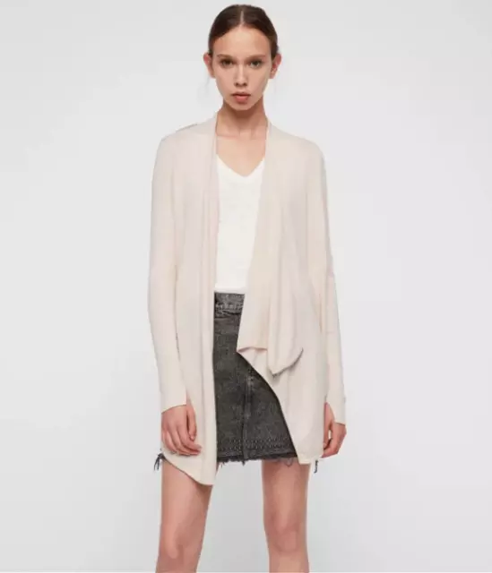 ALLSAINTS DRINA RIB Back Cardigan Size 10 25.00 PicClick UK