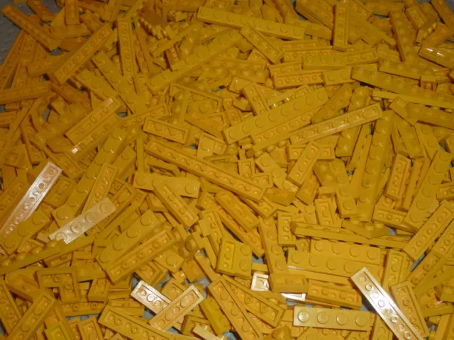 LEGO Lot de 600 Briques Plate Yellow Réf.3024/3023/3623/3710/3666/3460/2420