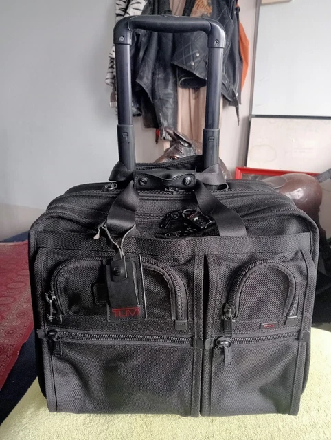 TUMI 26104DH Alpha Rolling Laptop Briefcase Bag Overnight Wheeled Suitcase