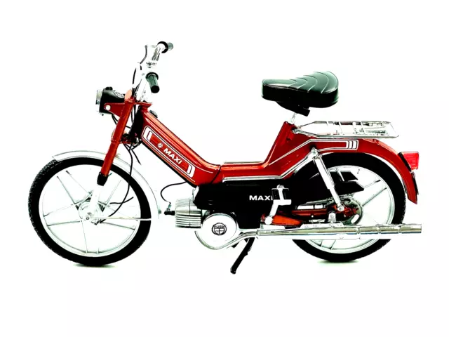 Mofa Modell Maßstab 1:10 PUCH Maxi S rot-metallic von 50cc Legends Moped