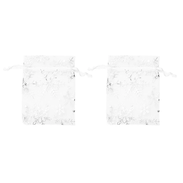Sacchetti Regalo In Organza 9x12 Cm - 100 Pezzi, Bianco, Per Bomboniere, Matrimoni, Caramelle, Gioielli - Foto 7