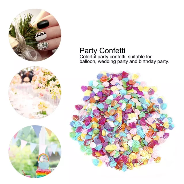 (Pequeñas vieiras) Confeti de boda confeti colorido 60 g/bolsa globo