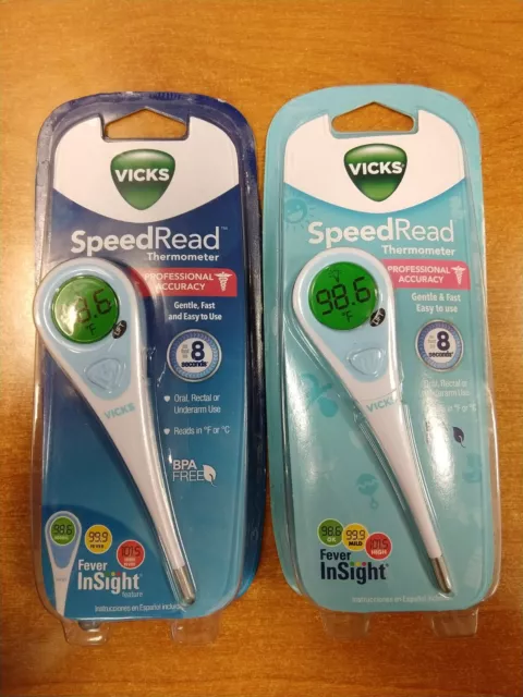 2 Pack: Vicks Pediatric SpeedRead Digital Thermometer NEW/SEALED E14A