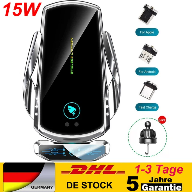 Qi Wireless Charger Auto Handyhalterung Induktions mit ladefunktion Clamping KFZ
