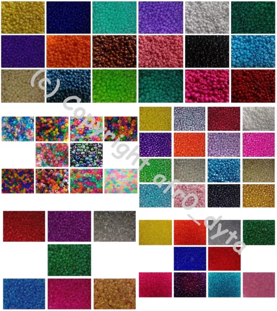 🎀 SALE 🎀 100 Pony Beads in Different Colours & Finishes 9x6mm Barrel Shape