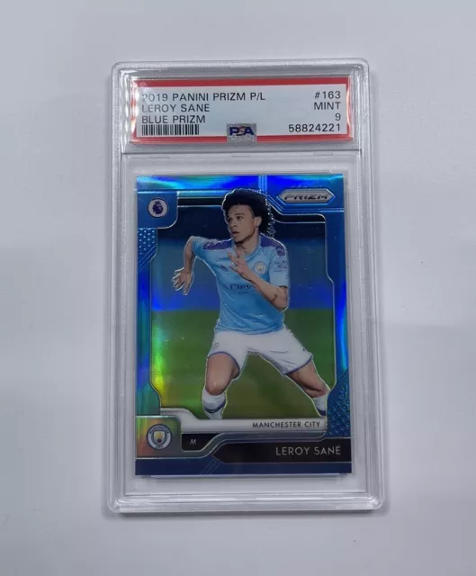 Panini PSA 9 Leroy Sane Blue Prizm 2019 Manchester City 138/199