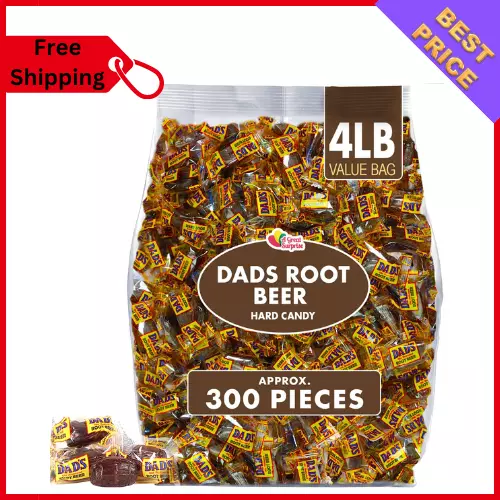 Dad's Root Beer Barrels - Rootbeer Barrels Hard Candy - 4 Pounds - Washburn Old