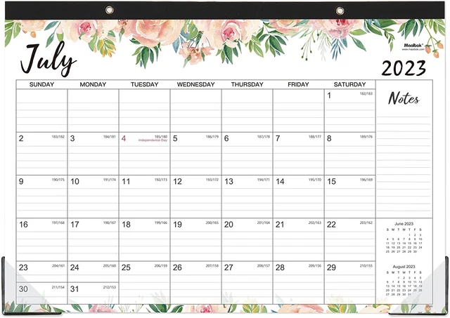 2023 2024 desk calendar jul 2023 dec 2024 18 months large monthly 