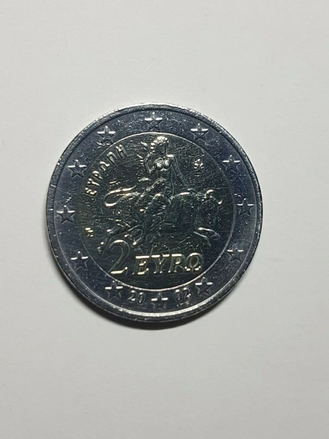 2 Euro Münze Stier Mit Frau 2002 Wert GRIECHISCHE 2 EURO münze stier mit frau aus 2002 mit Fehlprägung EUR 2