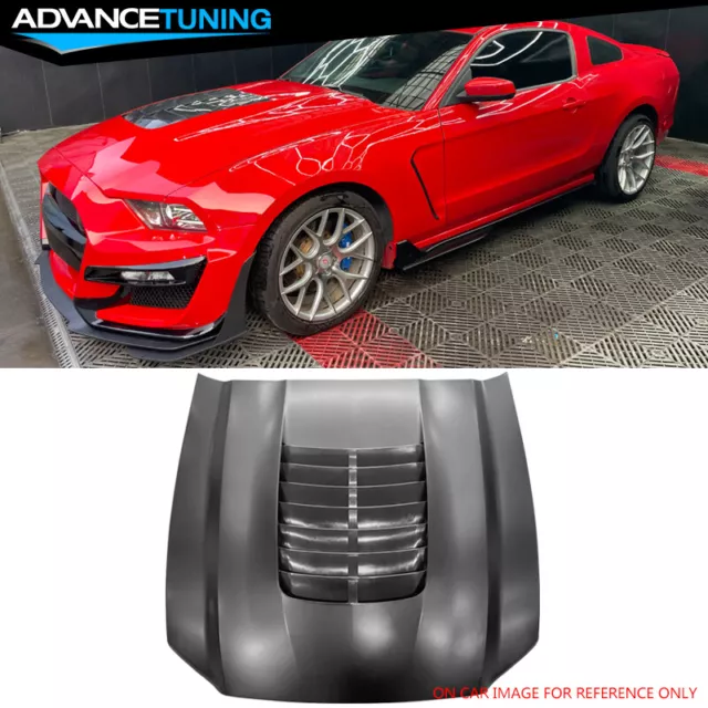 Fits 10-12 Ford Mustang GT500 & 13-14 GT GT500 V6 Front Hood Panel - GT500 Style