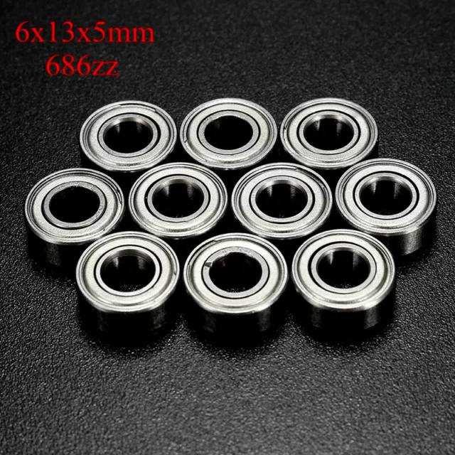 10X686ZZ 6x13x5 mm Cuscinetto Sfere Miniature 6*13*5 mm Metallo Schermato Mini Beari*UL