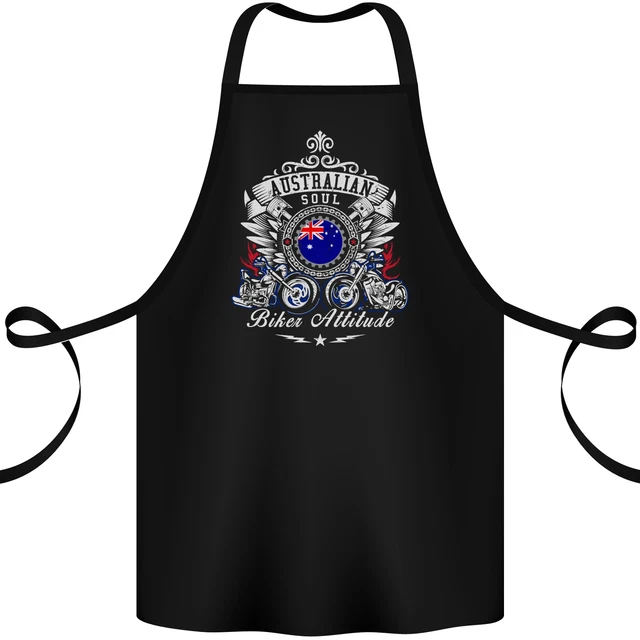Grembiule Australian Biker Australia Motociclo Cotone 100% Biologico