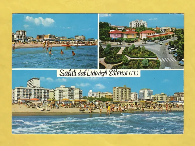 Cartolina Saluti dal Lido degli Estensi vedute viaggiata 1971