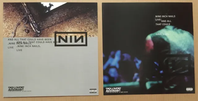 NINE INCH NAILS Rare 2002 DOUBLE SIDED PROMO POSTER FLAT for All CD 12x12 MINT