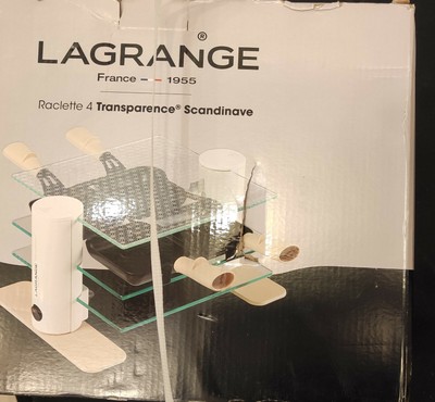 Raclette Transparence Lagrange 4 coupelles 009404 Blanc 
