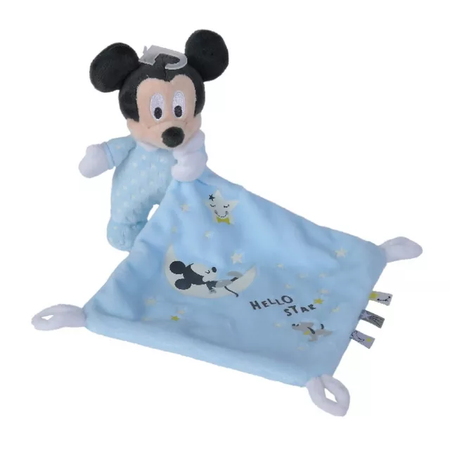 Disney Mickey la souris Peluche avec doudou luminescent bleu 25 cm