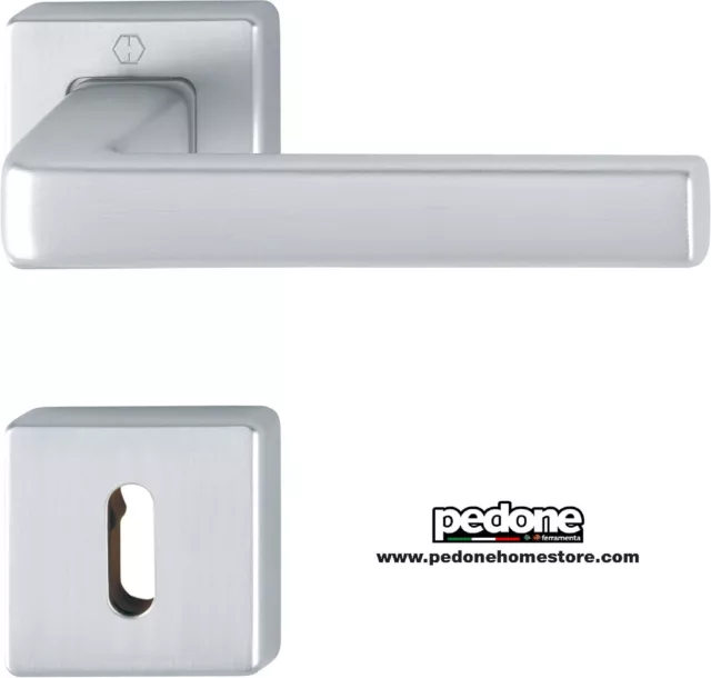 Maniglia Dublin Hoppe Per Porte Interne CROMO SATINATO Alluminio Bocc Patent