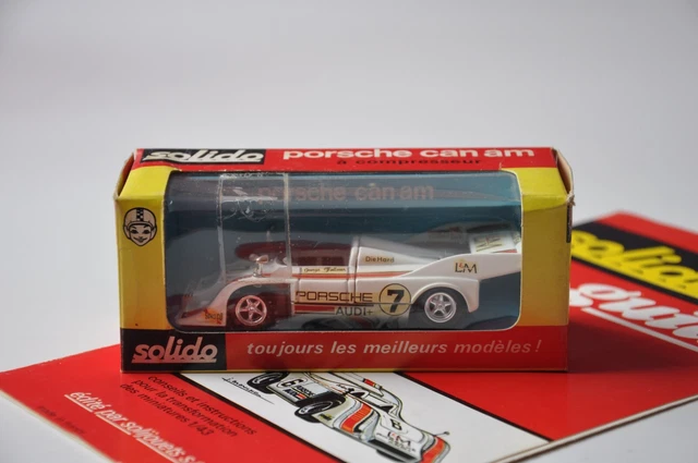 PORSCHE CAN AM à compresseur 1972 blanche SOLIDO Boutique 1/43 comme neuve