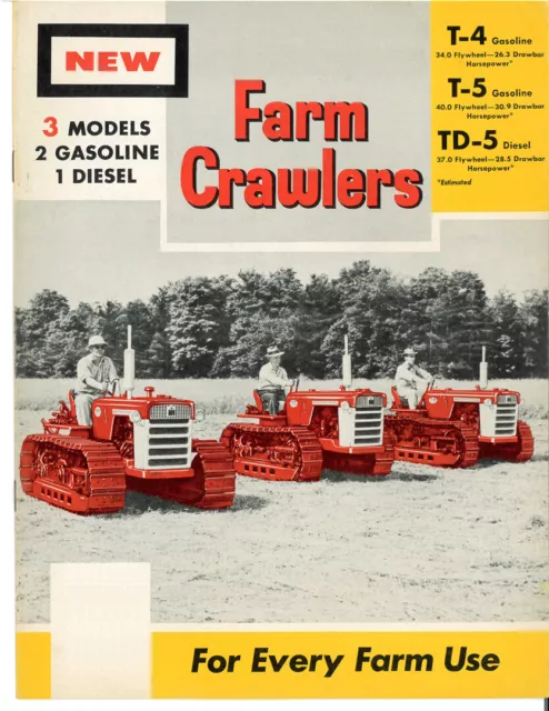 IH International Harvester Farm Crawler Tractors T-4 T5 TD-5 Brochure T4 T5 TD5