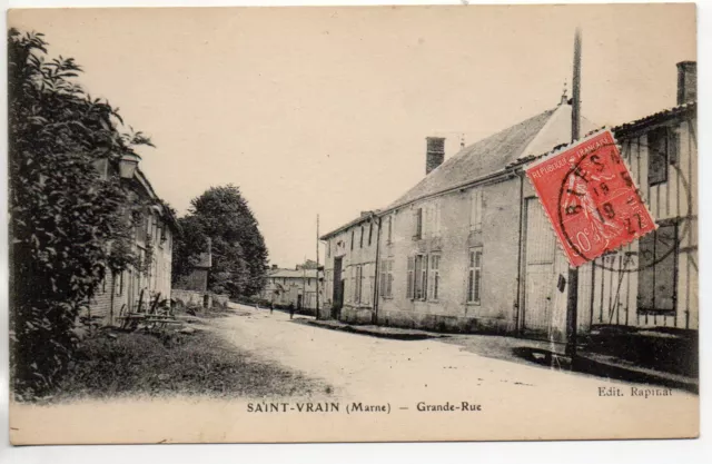 SAINT VRAIN - Marne - CPA 51 - la Grande rue -