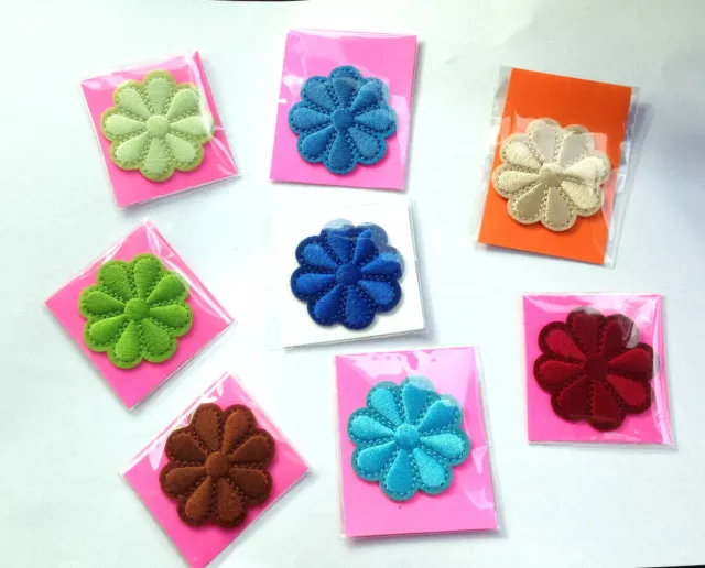 flower embroidered iron on badges/ patch heat transfer DIY cloth bagde