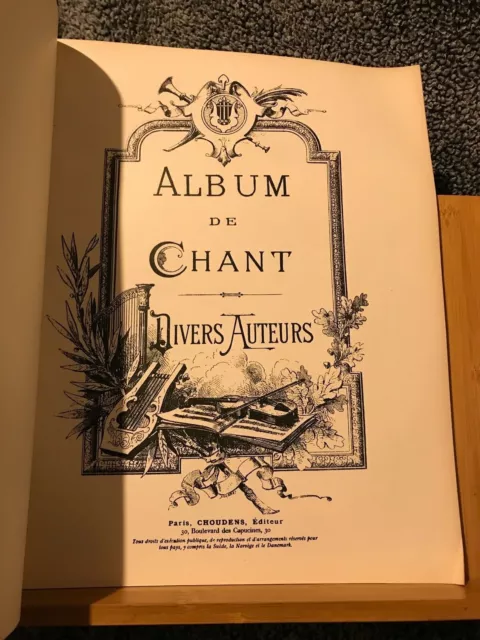 Les Gloires du chant recueil partition chant piano éditions Choudens 5