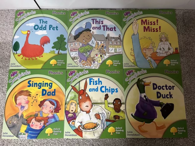 Oxford Reading Tree Songbirds Phonics Julia Donaldson Stage 2 (6 Books) NEW.