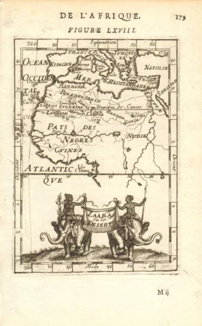 NORTH & WEST AFRICA. Sahara Niger river 'Zaara ou le Desert'. MALLET 1683 map