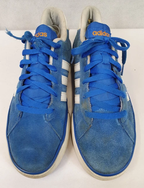 MEN S ADIDAS NEO Electric Blue White Suede Trainers UK Size 9