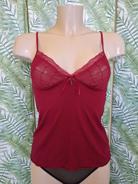 Top Caraco Lise Charmel Romantique - Imprimé Fleuri Pastel Dentelle - Taille 38/40 (S) - 100% Polyester - Neuf Avec étiquettes