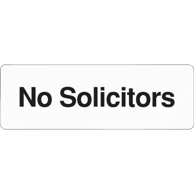 Hy-Ko English No Solicitors Sign Plastic 3 in. H x 9 in. W