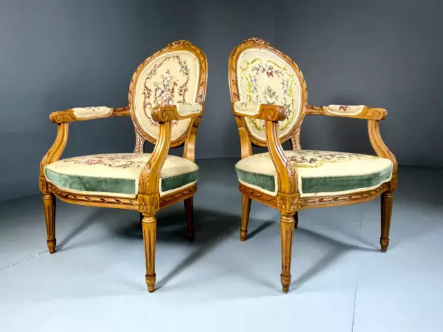 EB5200 Pair French Stye Fauteuil Chairs, 1960s, Retro, Danish Antique Style VCAR 2