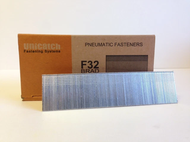 18 Gauge F32 1 1/4" long Galvanized Chisel Point Brad Nails 5,000 per box AX15