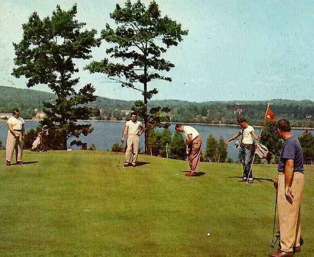 Vintage Postcard The Concord Hotel Kiamesha Lake New York NY Golf Sports Resort