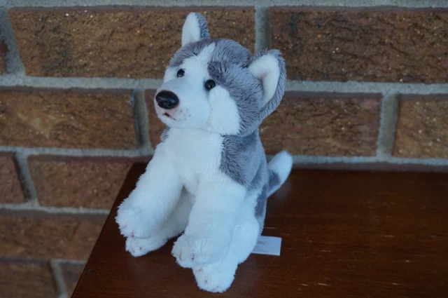 PLUSH Nat & JULES Demdaco Siberian HUSKY Beanbag Wolf Dog PUPPY Stuffed Animal
