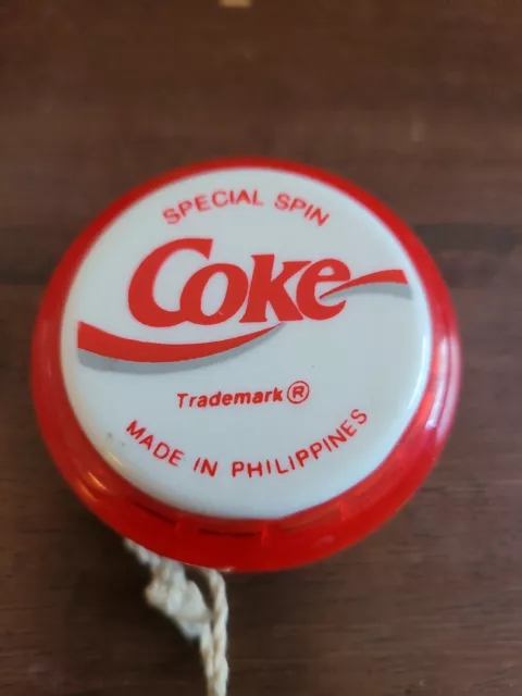 Vintage 1989 Jack Russell Coca-Cola Special Spin Coke Yo-Yo Classic White Red
