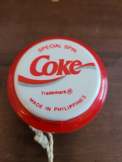 Vintage 1989 Jack Russell Coca-Cola Special Spin Coke Yo-Yo Classic White Red
