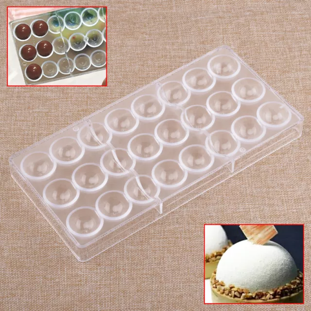 24 Grid Half Ball Chocolate Mold Cake Candy Ice Semi Sphere Mould Cream Tray rt