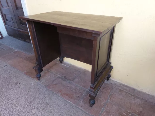 PICCOLA SCRIVANIA SCRITTOIO TAVOLINO DATTILO IN STILE RINASCIMENTO LARGH 74cm