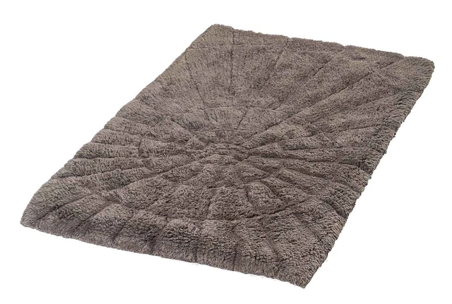 Badematte Badteppich Badezimmerteppich Baumwolle Dunkelgrau Maritim 50x80 cm