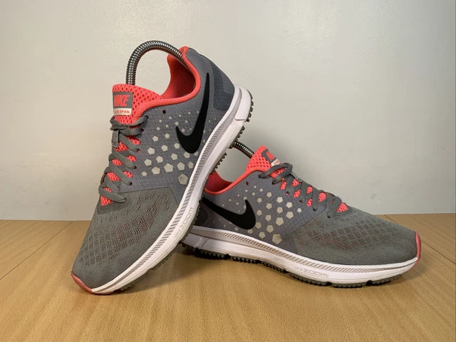 NIKE ZOOM SPAN Women s Grey Pink Running Gym Trainers Size UK 5