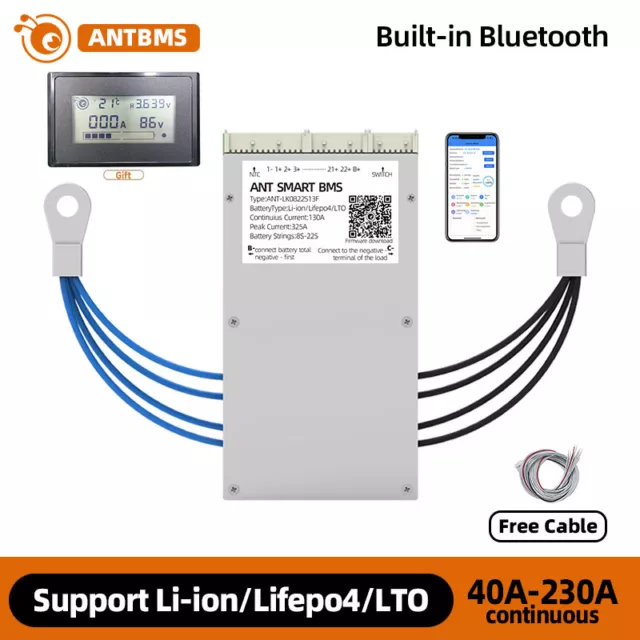 ANT SMART BMS 8-22S 100A-575A Li-ion LiFePo4 w/Active balance Bulid in  Bluetooth $120.33 - PicClick AU