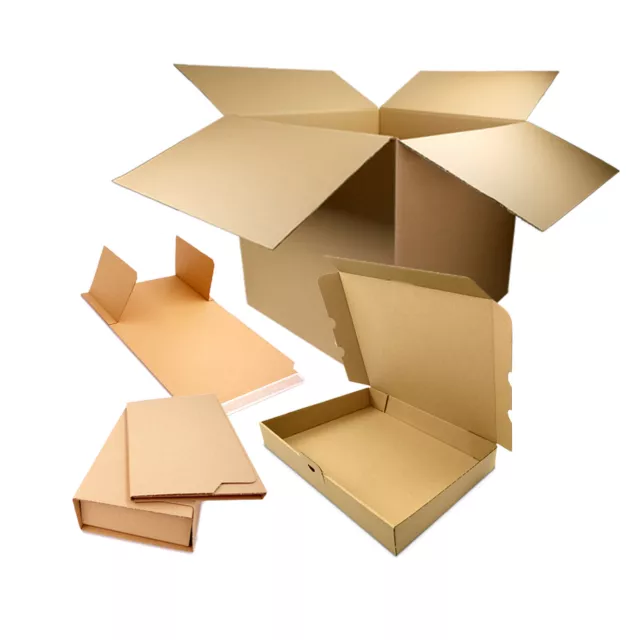 Cajas de cartón, buzones, embalajes para libros, tubos de envío en 73 diseños