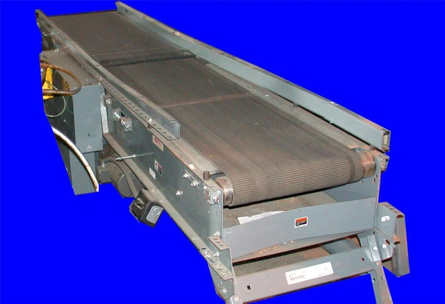 Very Nice Buschman 12' Gap Belt Powered Conveyor With 1/2 Hp Motor 230/460 Volts