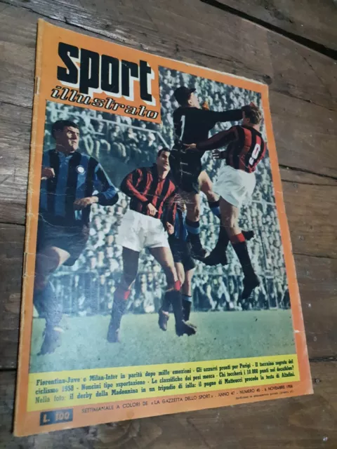 Rivista Sport Illustrato Anno 47/N45-6 Novembre 1958-Collezionismo-Storia Italia