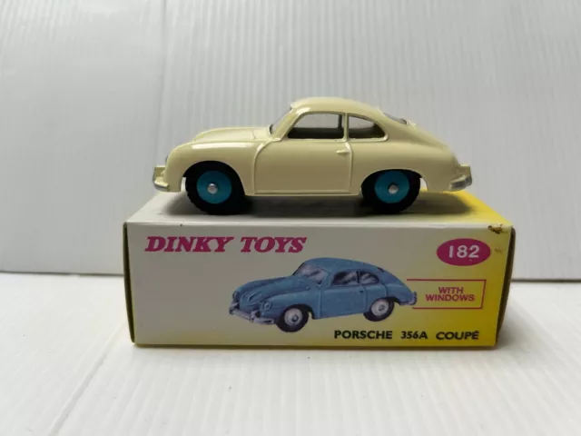 DINKY TOYS NOREV Editions ATLAS 182 Porsche 356A Coupé Crème 1/43 Voiture 2