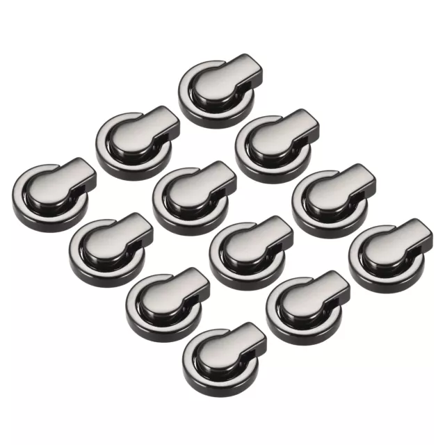 12x Monedero Correa Anillos 17mm D Anillo Metal Remaches Pernos Hebillas, Negro