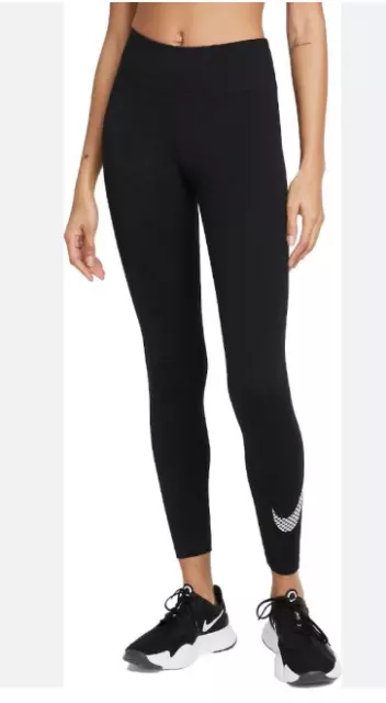 Nike Womens Leggings Sport Running Gym Light Stretch Black Slim