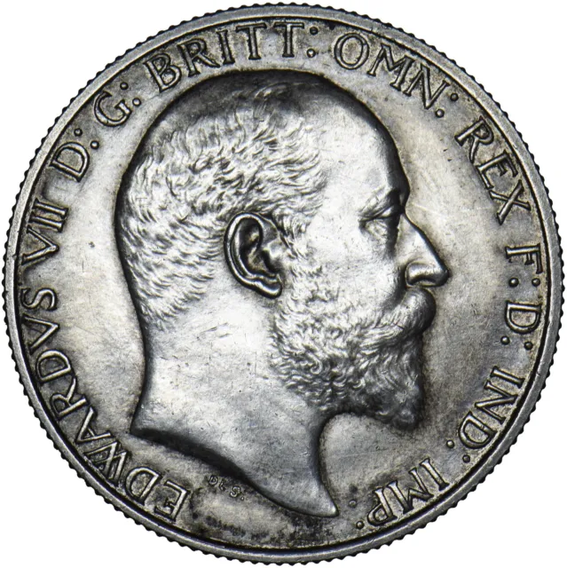 1902 Matt Proof Florin - Edward VII British Silver Coin - Very Nice
