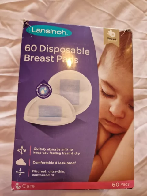 Lansinoh 60 Disposable Breast Pads for nursing breastfeeding mothers